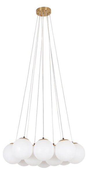 Brilagi - Lustră suspendată cu cablu GLOBE 10xE14/15W/230V albă