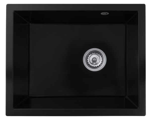 Gamma Decor 5040, chiuvetă granit cu 1 compartiment 560x460x180 mm, negru, GMA-ZLE000001