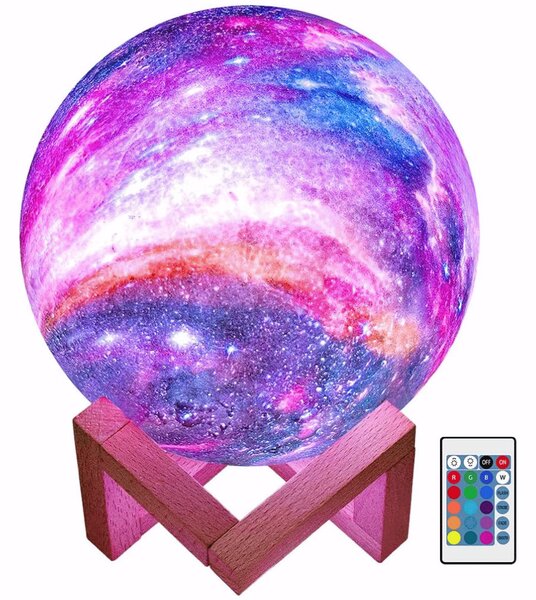 Lampă Galaxy 3D cu telecomandă