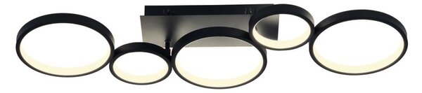 Brilagi - Plafonieră LED reglabilă RINGO LED/34W/230V negru + telecomandă