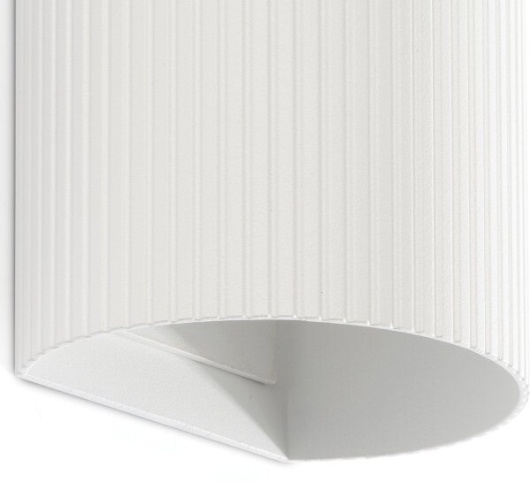 Aplică FARO 40542 SOLE 2xGU10/8W/230V alb canelat rotund