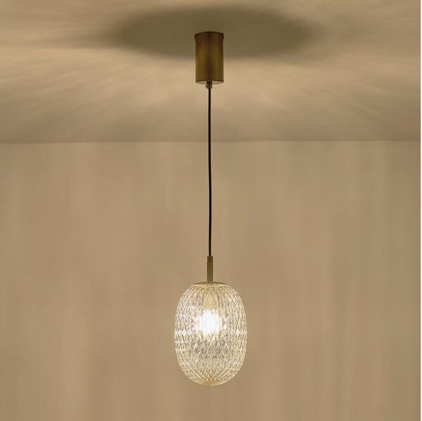Lustră pe cablu 1xE14/25W/230V transparent pr. 15 cm