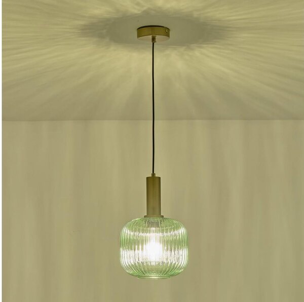 Lustră pe cablu 1xE27/15W/230V verde pr. 20 cm