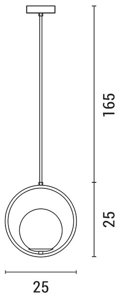 Lustră pe cablu 1xE27/15W/230V alamă