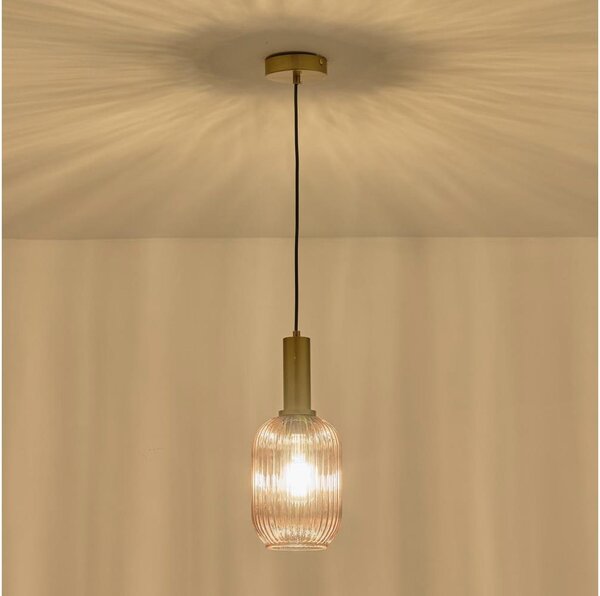 Lustră pe cablu 1xE27/15W/230V maro pr. 13 cm