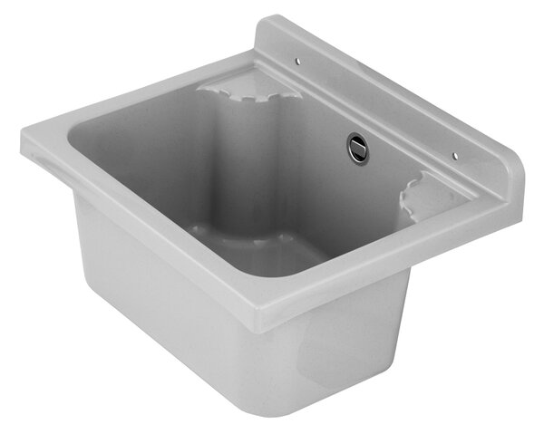 Gamma Manta mini, chiuveta universala din plastic 42,4x34,3x24,2 cm + sifon, 1 camera, gri, GMA-KGM42-G