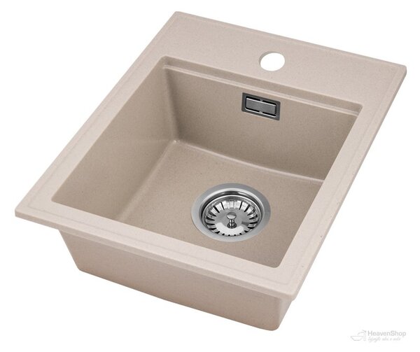 Gamma Modern 4050, chiuveta granit cu 1 compartiment 400x500x180 mm, bej, GMA-ZM-4050-B