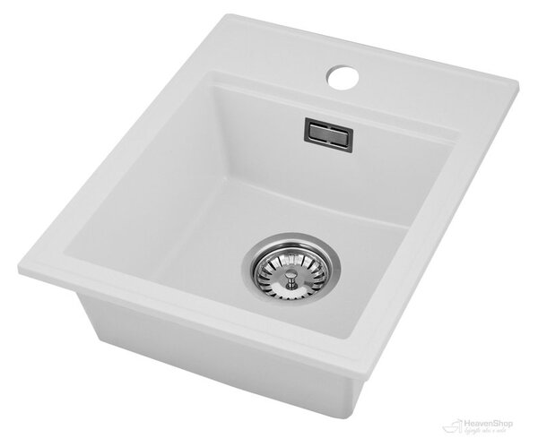 Gamma Modern 4050, chiuvetă granit cu 1 compartiment 400x500x180 mm, alb, GMA-ZM-4050-WH