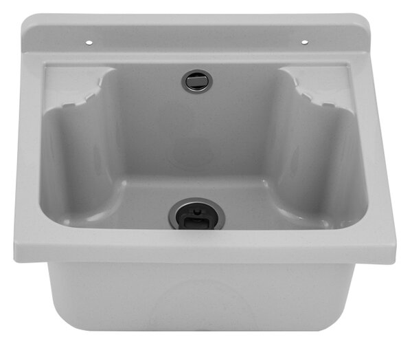 Gamma Manta mini, chiuveta universala din plastic 42,4x34,3x24,2 cm + sifon, 1 camera, gri, GMA-KGM42-G