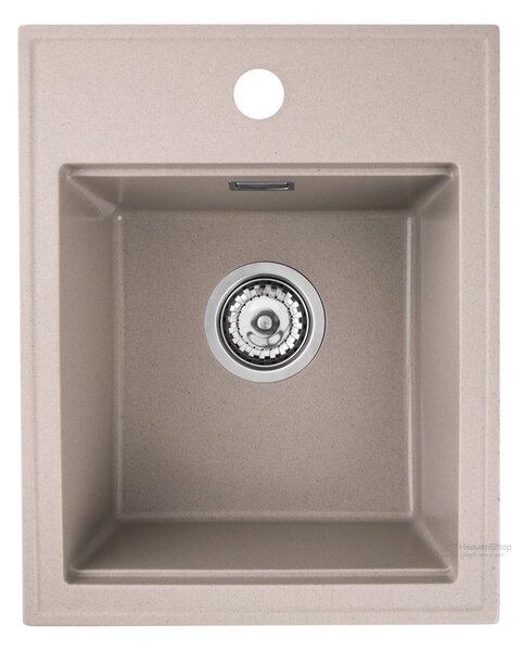 Gamma Modern 4050, chiuveta granit cu 1 compartiment 400x500x180 mm, bej, GMA-ZM-4050-B