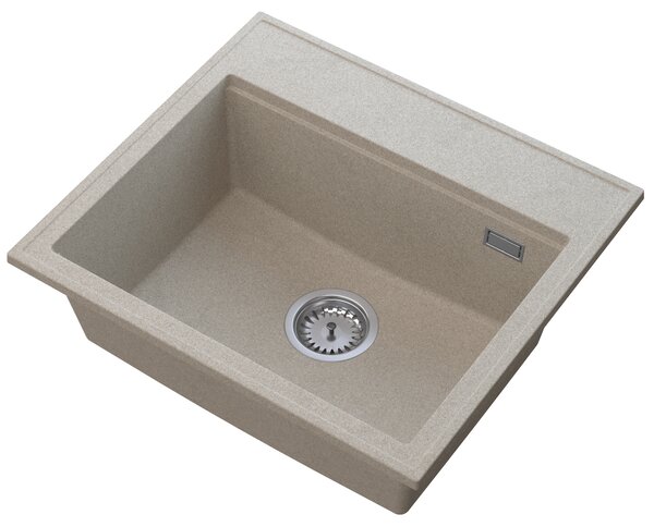 Gamma Modern 5055, chiuveta granit cu 1 compartiment 560x500x210 mm, bej, GMA-ZM-55-B