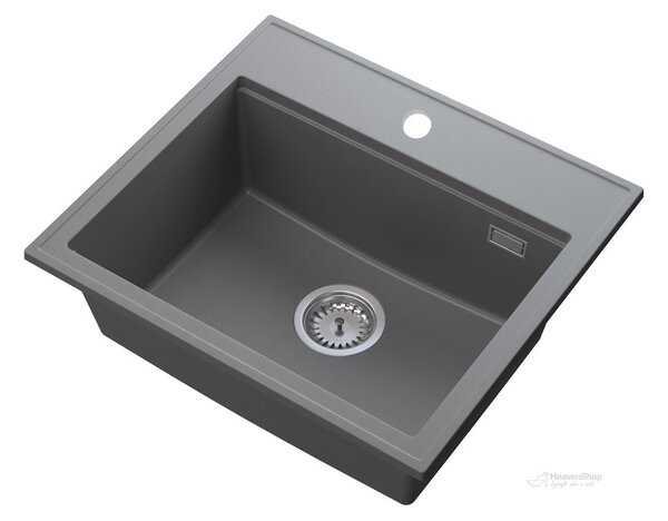 Gamma Modern 5055, chiuveta granit cu 1 compartiment 560x500x210 mm, gri, GMA-ZM-55-G