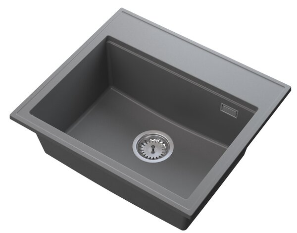 Gamma Modern 5055, chiuveta granit cu 1 compartiment 560x500x210 mm, gri, GMA-ZM-55-G