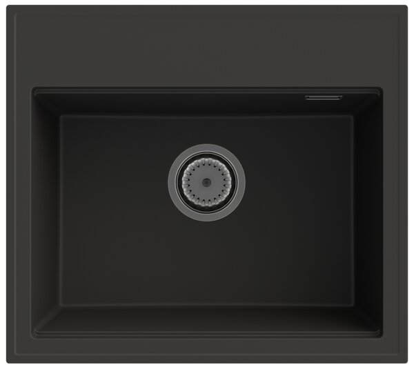 Gamma Modern 5055, chiuveta granit cu 1 compartiment 560x500x210 mm, negru, GMA-ZM-55-BK