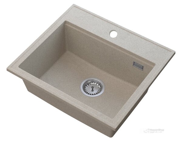 Gamma Modern 5055, chiuveta granit cu 1 compartiment 560x500x210 mm, bej, GMA-ZM-55-B