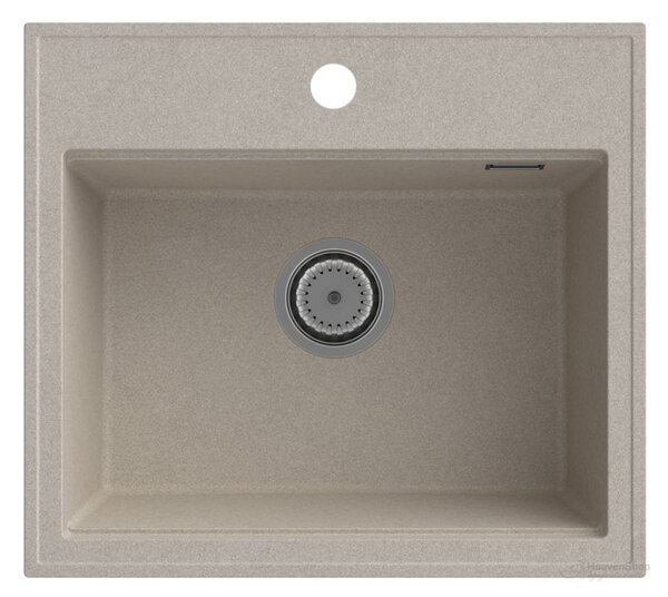Gamma Modern 5055, chiuveta granit cu 1 compartiment 560x500x210 mm, bej, GMA-ZM-55-B