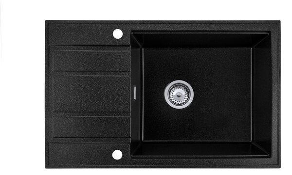 Gamma Modern 8010, chiuveta granit cu 1 compartiment 800x500x210 mm, negru, GMA-ZM-8010-BK