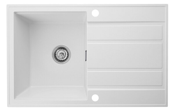 Gamma Modern 8050, chiuvetă granit cu 1 compartiment 790x500x210 mm, alb, GMA-ZM-8050-WH