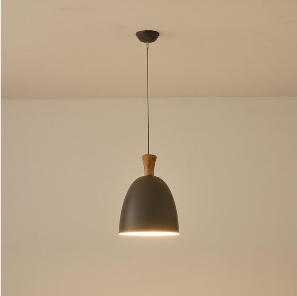 Lustră pe cablu 1xE27/15W/230V gri pr. 23 cm