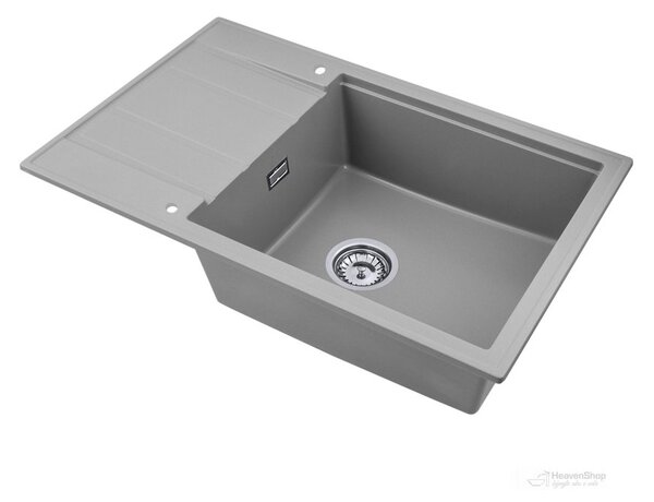 Gamma Modern 8010, chiuvetă granit cu 1 compartiment 800x500x210 mm, gri, GMA-ZM-8010-G