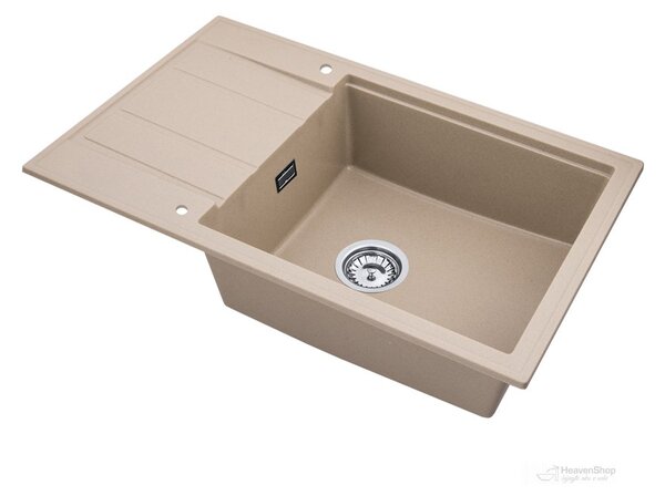 Gamma Modern 8010, chiuveta granit cu 1 compartiment 800x500x210 mm, bej, GMA-ZM-8010-B