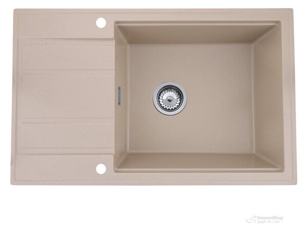 Gamma Modern 8010, chiuveta granit cu 1 compartiment 800x500x210 mm, bej, GMA-ZM-8010-B