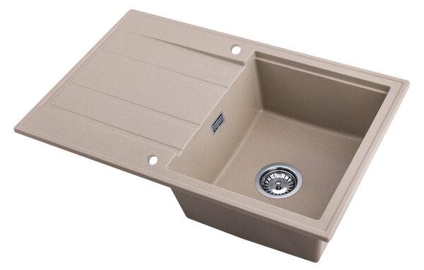 Gamma Modern 8050, chiuvetă granit cu 1 compartiment 790x500x210 mm, bej, GMA-ZM-8050-B