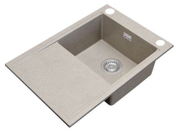 Gamma Design 7050, chiuvetă granit cu 1 compartiment 700x480x205 mm, bej, GMA-ZLE000126
