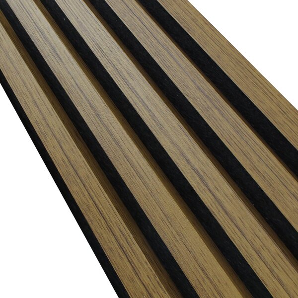 Riflaj Decorativ Tip Panou Acustic 20 cm Teak