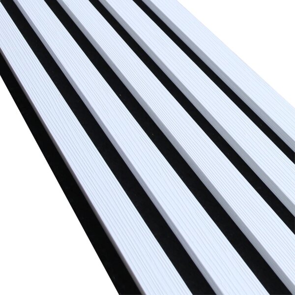 Riflaj Decorativ Tip Panou Acustic 20 cm Alb
