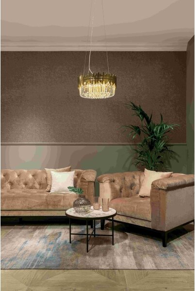 Lustră pe cablu MAXLIGHT P0368 TREND 8xE14/40W/230V d. 45 cm auriu