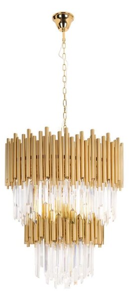 Lustră pe lanț MAXLIGHT P0283 VOGUE 16xE14/40W/230V d. 60 cm auriu