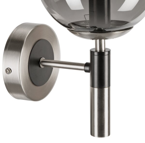 Aplică ROLLO 1xE14/5W/230V crom mat/fumuriu