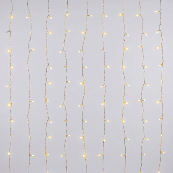 Aigostar - Instalație luminoasă LED de exterior 192xLED/8 funcții 3xAA 4,5x1,2m IP44 alb cald