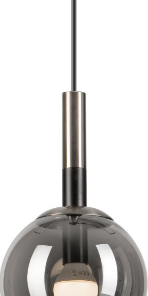 Lustră pe cablu ROLLO 1xE14/5W/230V crom mat/fumuriu
