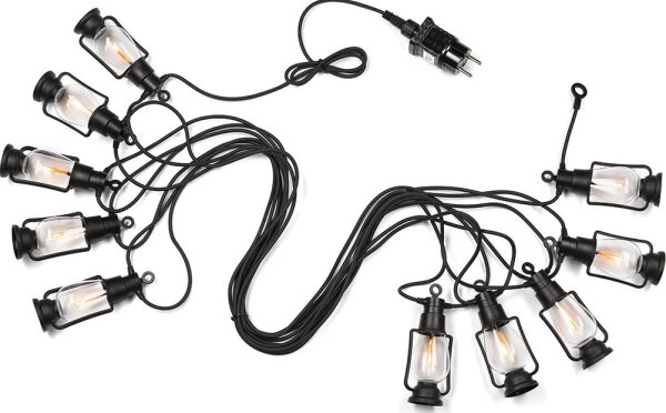 Ghirlandă decorativă de exterior GIRLANDA 10xLED 10m IP44 alb cald