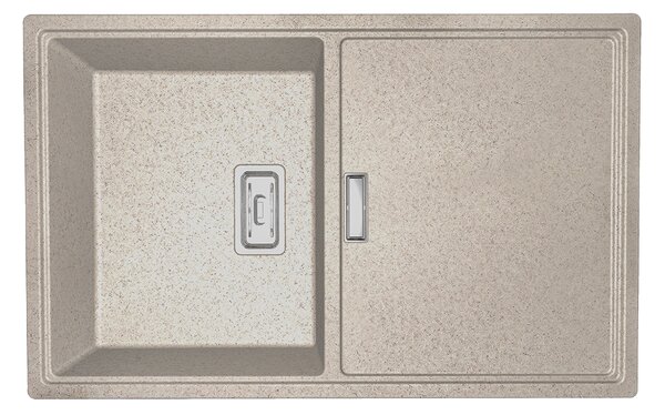 Laveo Tonga, chiuveta granit cu 1 compartiment 800x500x190 mm, bej, LAV-SPT_411Y