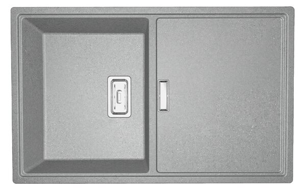 Laveo Tonga, chiuvetă granit cu 1 compartiment 800x500x190 mm, gri, LAV-SPT_511Y