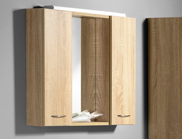 Aqualine Aqualine, bucătărie ZOJA/KERAMIA FRESH STRIP cu iluminare LED, 70x60x14cm, alb, 45025S