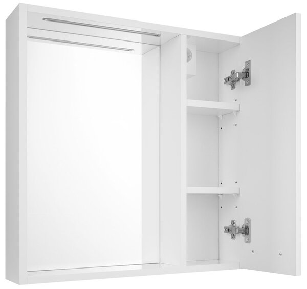 Aqualine Aqualine, bucătărie ZOJA/KERAMIA FRESH STRIP cu iluminare LED, 60x60x14cm, dreapta, alb, 45022S