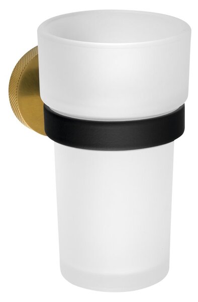 Sapho Sapho, sticlă LARISSA, sticlă cu lapte, negru/auriu mat, WS004BG