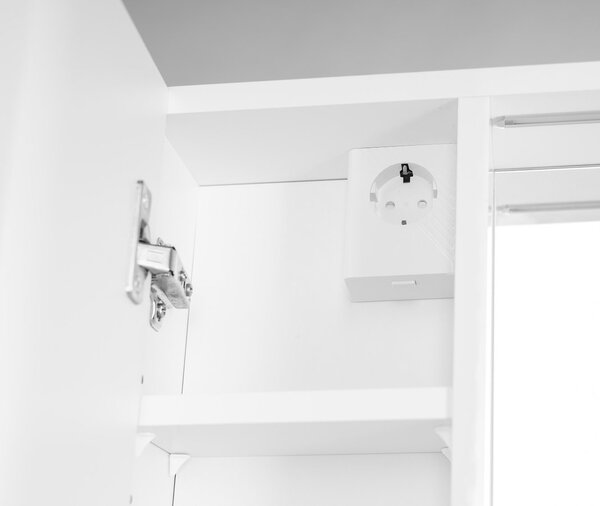 Aqualine Bucătărie Aqualine, ZOJA/KERAMIA FRESH STRIP cu iluminare LED, 60x60x14cm, stânga, alb, 45021S