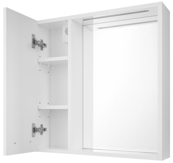 Aqualine Bucătărie Aqualine, ZOJA/KERAMIA FRESH STRIP cu iluminare LED, 60x60x14cm, stânga, alb, 45021S
