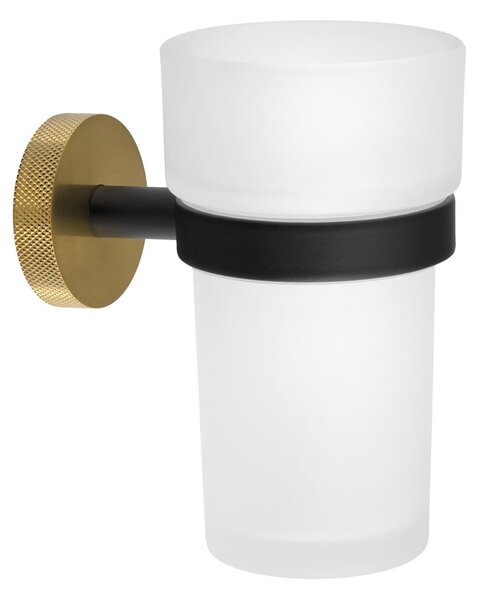 Sapho Sapho, sticlă LARISSA, sticlă cu lapte, negru/auriu mat, WS004BG