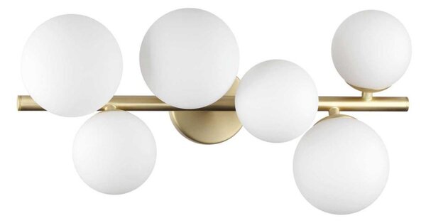 Lustră LED aplicată Ideal Lux PERLAGE 6xG9/3W/230V auriu/alb