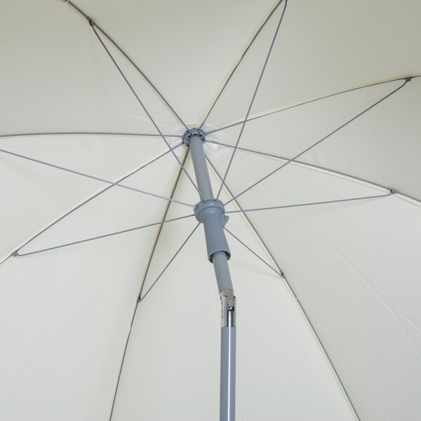 Outsunny Umbrelă de Grădină cu Acoperiș Reglabil, Φ220cm, Crem Alb | Aosom Romania