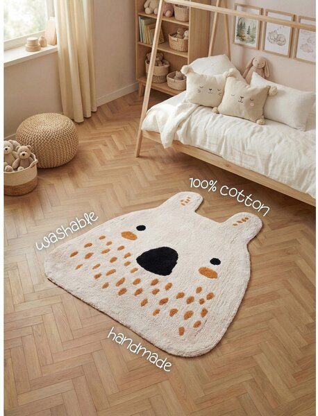 Covor pentru copii crem lavabil/țesut manual din bumbac 120x137 cm Snuggle Nienchen – Hanse Home