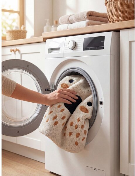 Covor pentru copii crem lavabil/țesut manual din bumbac 120x137 cm Snuggle Nienchen – Hanse Home