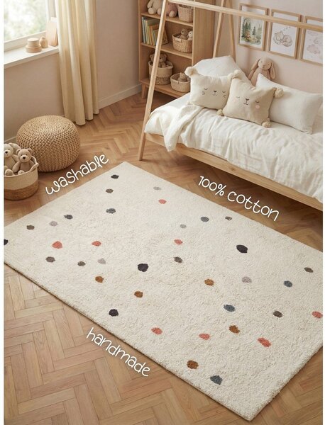 Covor pentru copii crem lavabil/țesut manual din bumbac 140x200 cm Snuggle Pippo – Hanse Home
