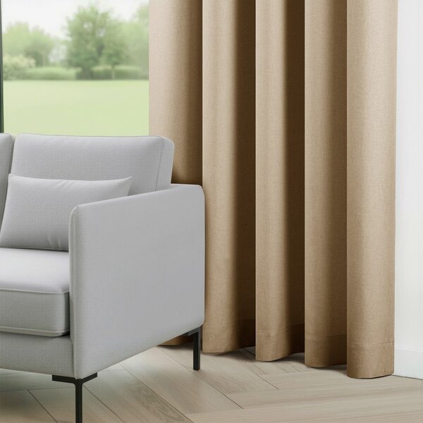 Draperie bej dimout (semi-opacă) 140x250 cm Calisto – Filumi